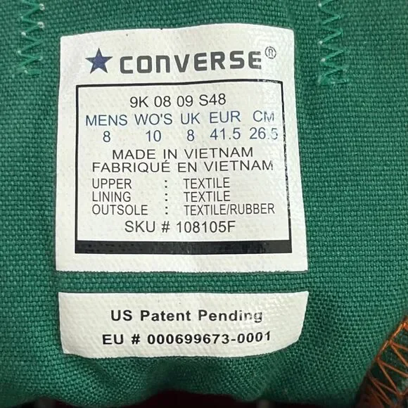 Converse‎ All Star Chuck Taylor Multi Layers Multicolor Unisex Sneaker W10 M8 - Picture 12 of 12